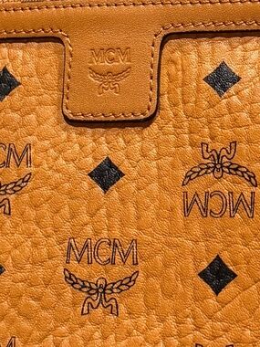 MCM Liz Reversible Tote Large Cognac Visetos w/ Pouch